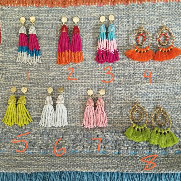 Bohemian Style Beaded Tassel Earrings - Picture 6 of 6